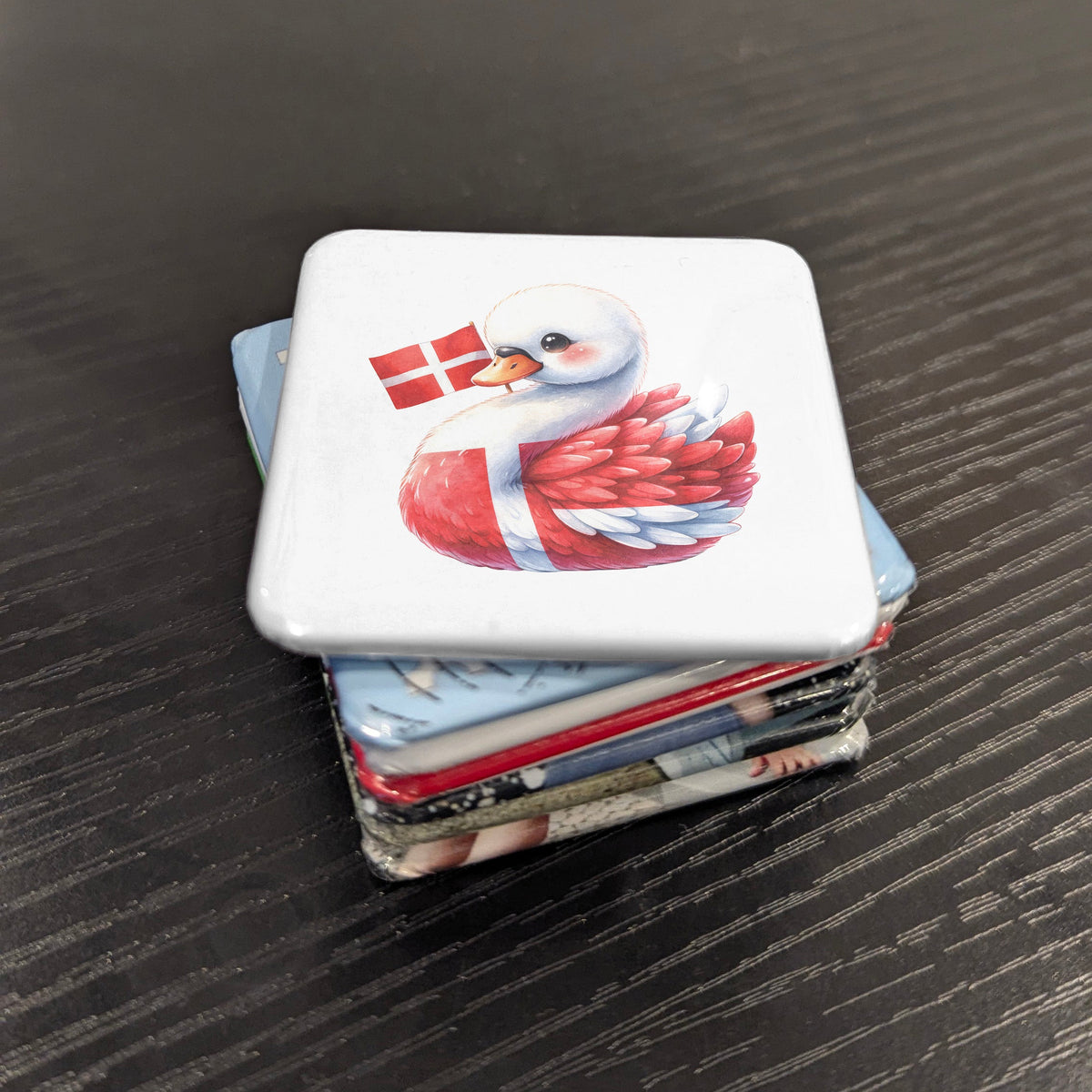 Denmark Magnet | Mute Swan of the Danish Lakes and Hans Christian Andersen's Fairy Tales | 2x2 | Made in Canada