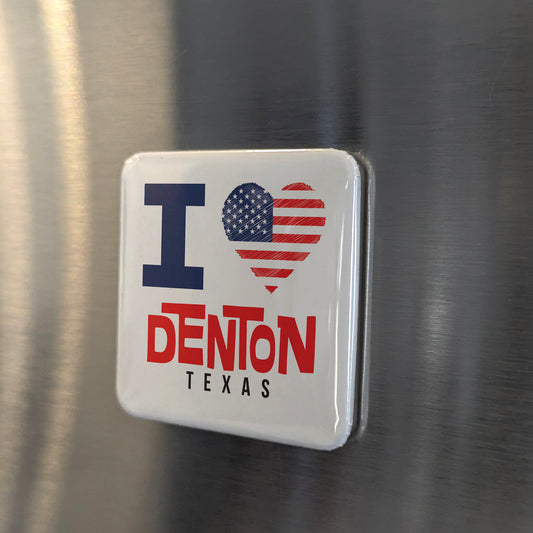 Denton Texas Magnet | Lone Star Town | 2x2 | Made in Canada - PhiloPerse