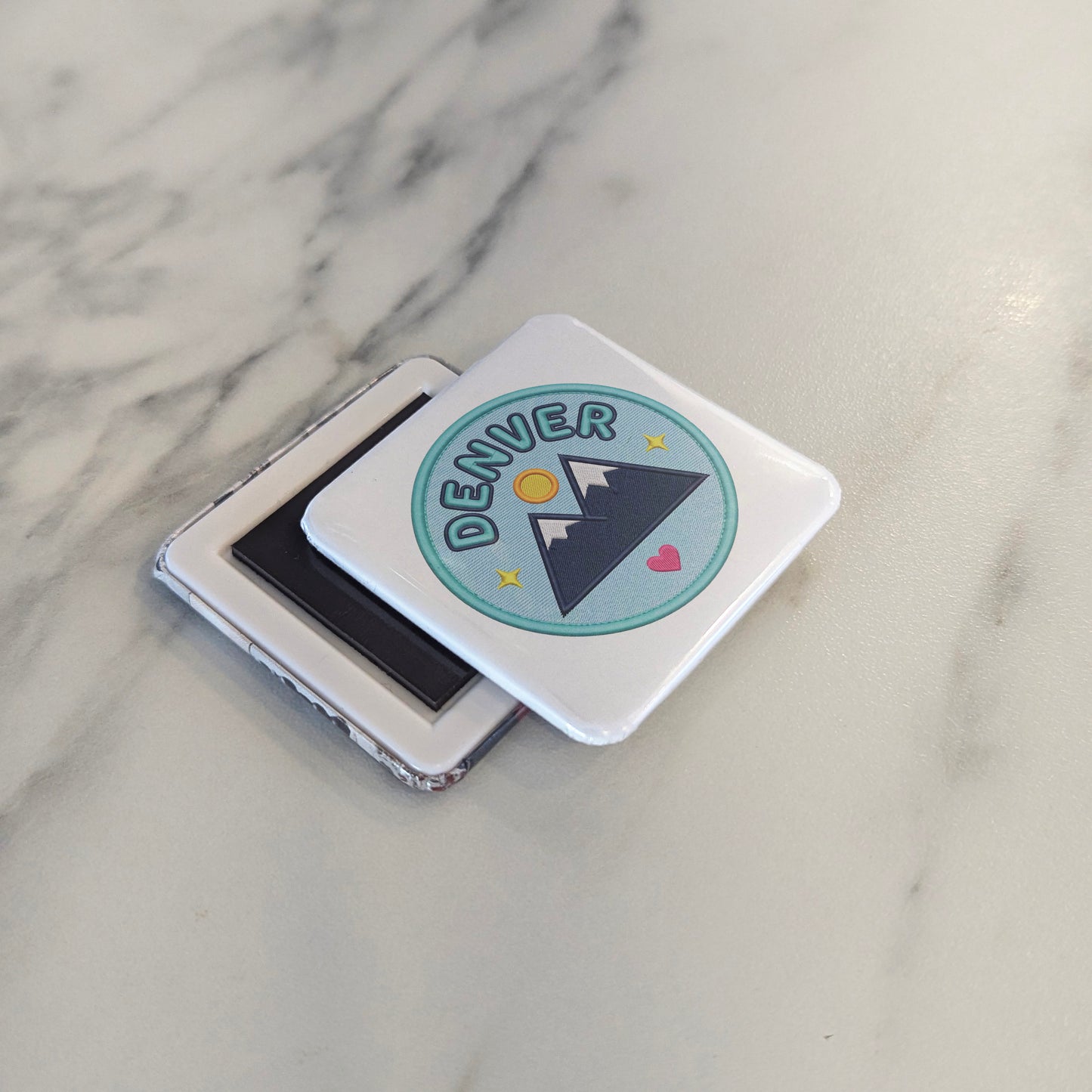 Denver Colorado Magnet | Rocky Mountain | 2×2 | Made in Canada - PhiloPerse