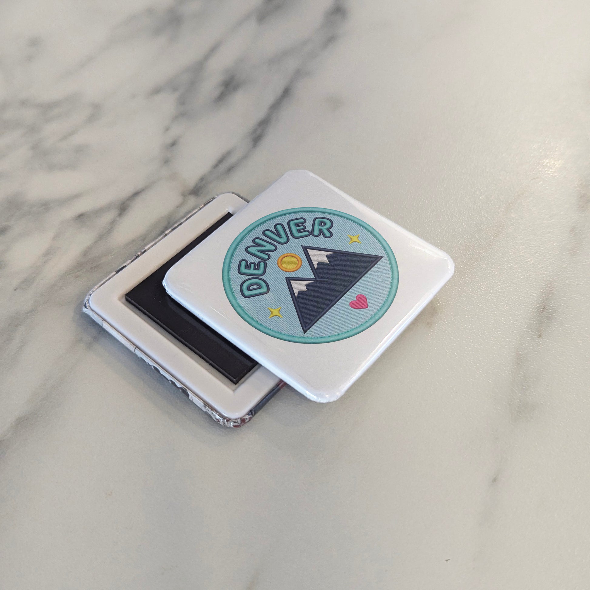 Denver Colorado Magnet | Rocky Mountain | 2×2 | Made in Canada - PhiloPerse