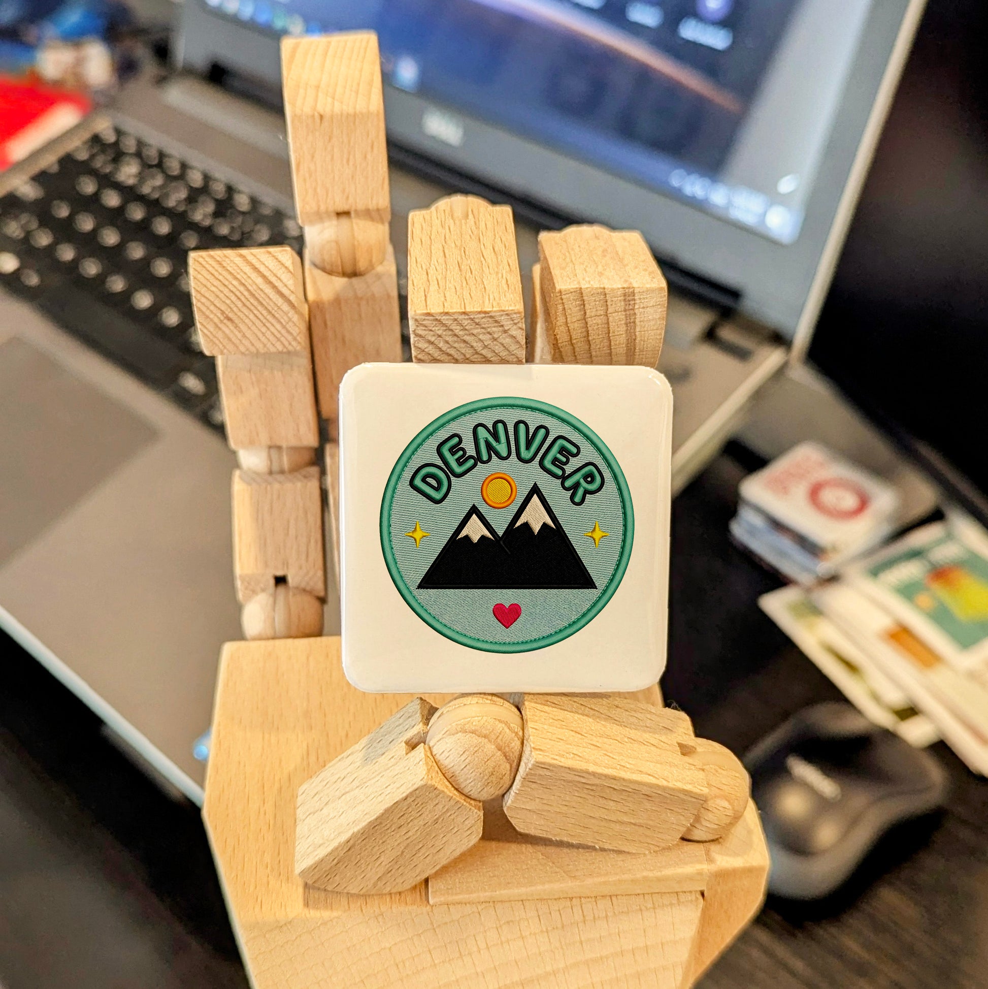 Denver Colorado Magnet | Rocky Mountain | 2×2 | Made in Canada - PhiloPerse