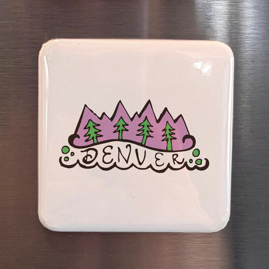 Denver Colorado Magnet | Pine Mountain | 2×2 | Made in Canada - PhiloPerse