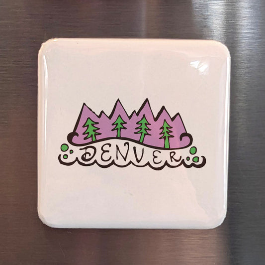 Denver Colorado Magnet | Pine Mountain | 2x2 | Made in Canada - PhiloPerse