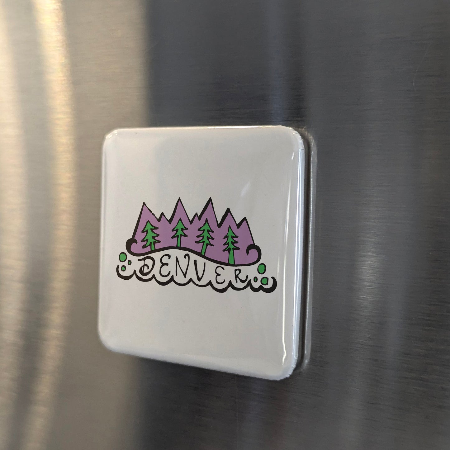 Denver Colorado Magnet | Pine Mountain | 2×2 | Made in Canada - PhiloPerse