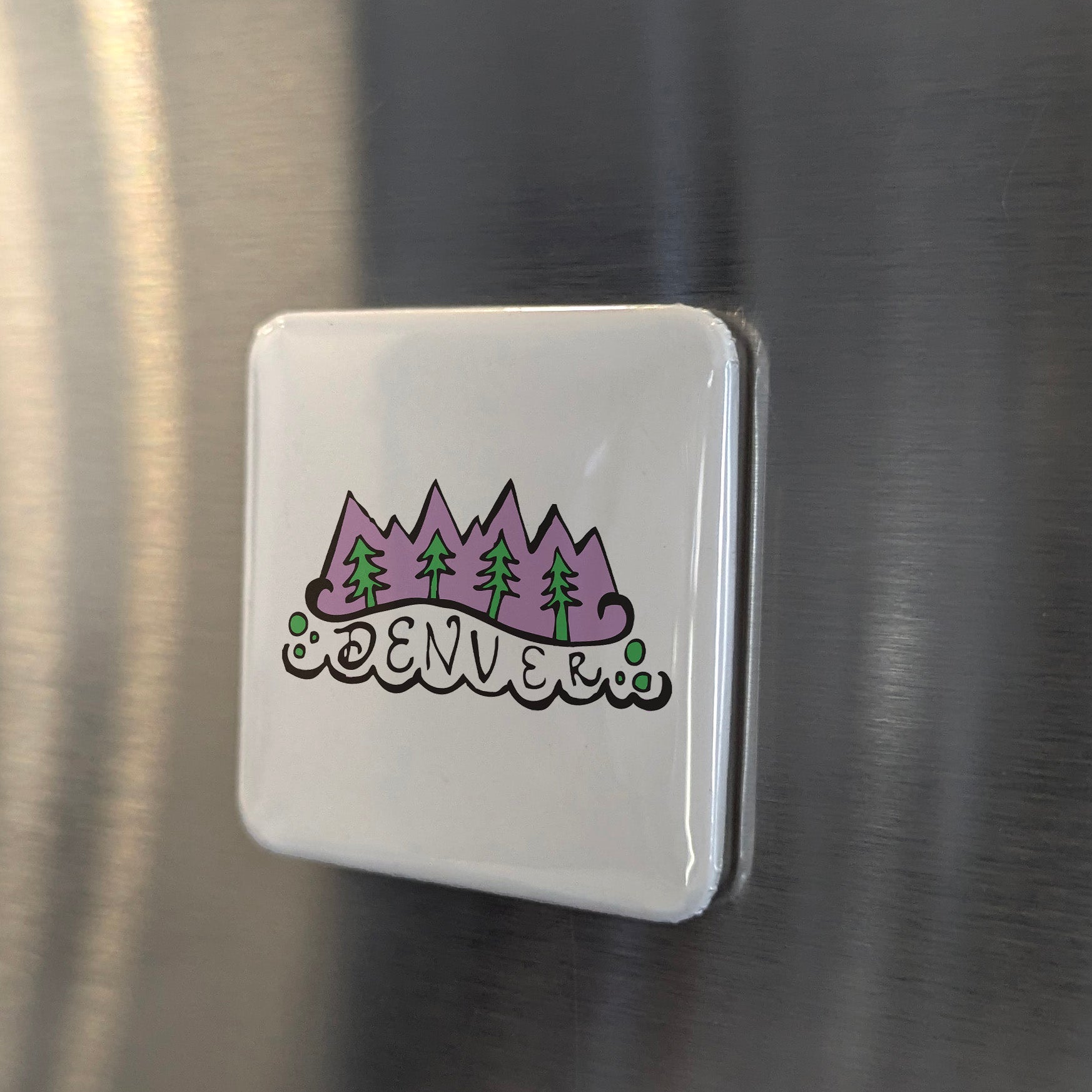 Denver Colorado Magnet | Pine Mountain | 2×2 | Made in Canada - PhiloPerse