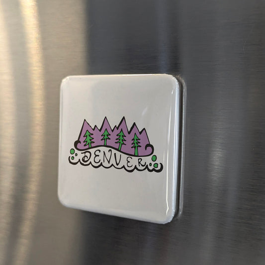 Denver Colorado Magnet | Pine Mountain | 2x2 | Made in Canada - PhiloPerse
