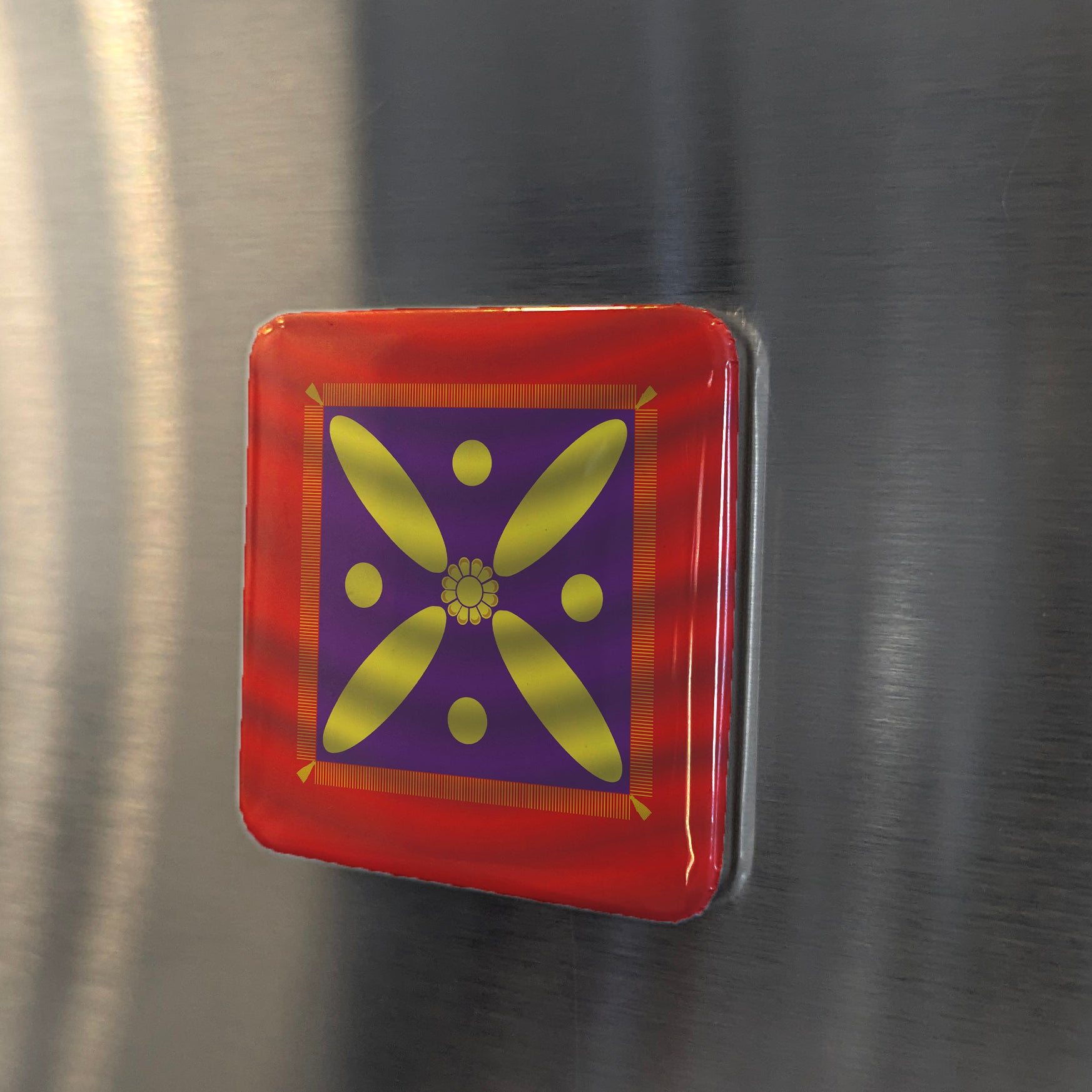 Derafsh Kaviani Flag of the late Sassanid Empire Fridge Magnet - PhiloPerse