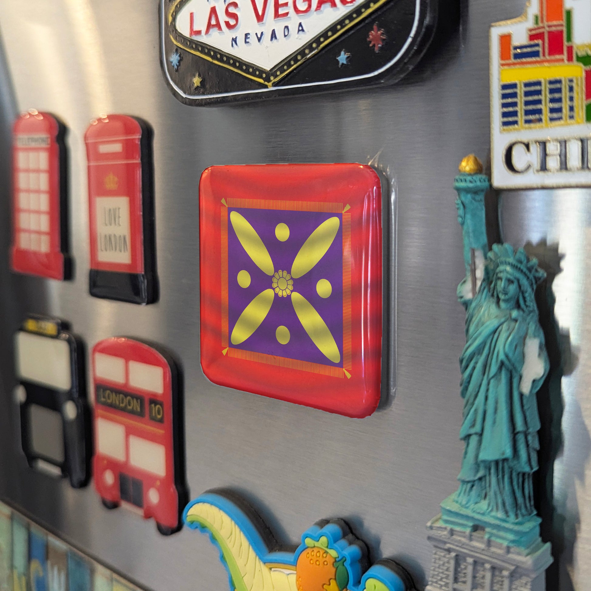 Derafsh Kaviani Flag of the late Sassanid Empire Fridge Magnet - PhiloPerse