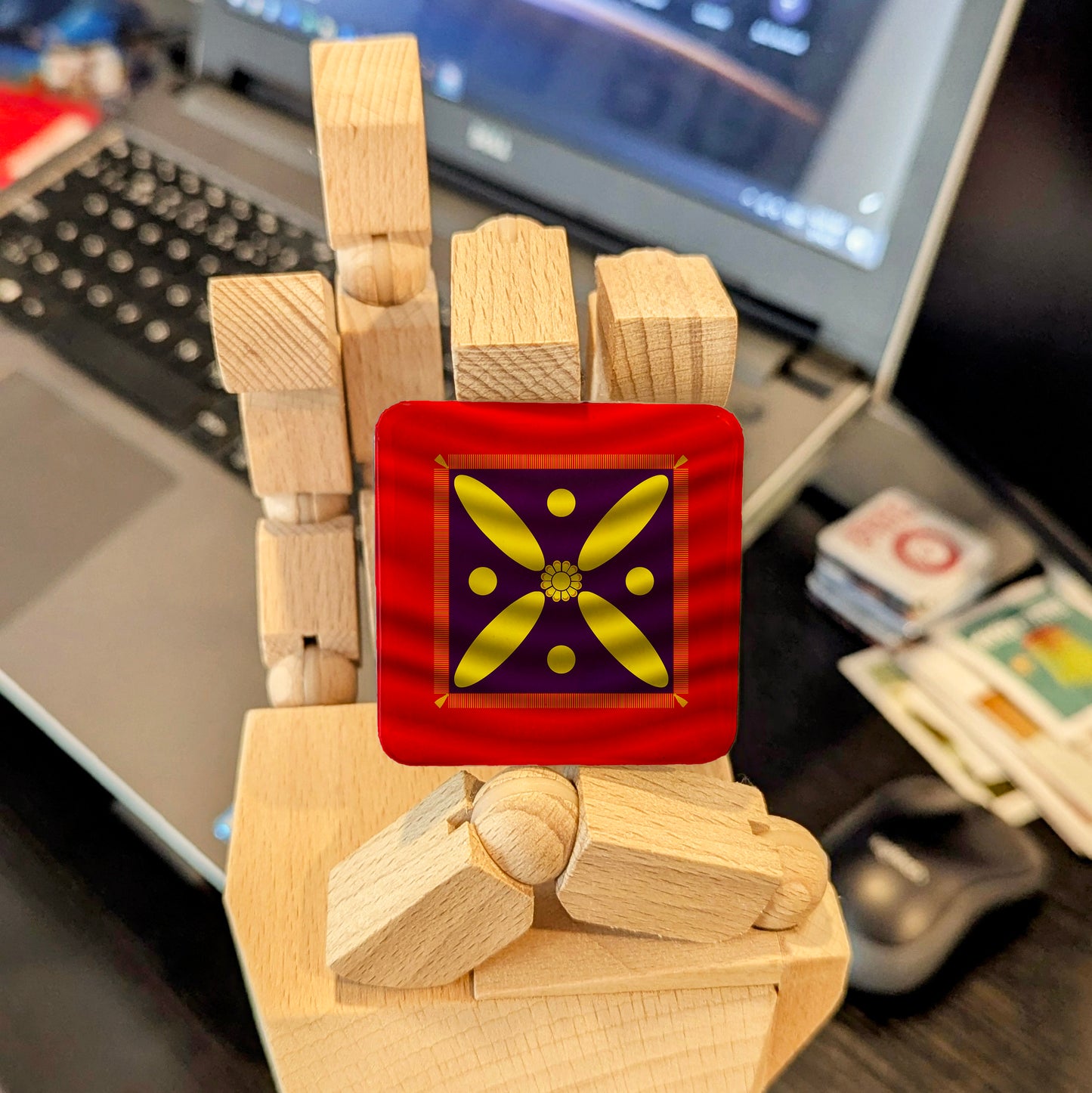 Derafsh Kaviani Flag of the late Sassanid Empire Fridge Magnet - PhiloPerse