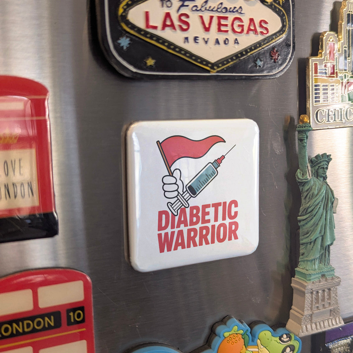 Diabetic Warrior Magnet | Strength and Resilience of the Diabetes Community | 2x2 | Made in Canada