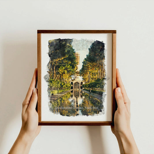Yazd Dowlatabad Garden, Iran, Art Print | 8×10 | Made in Canada - PhiloPerse