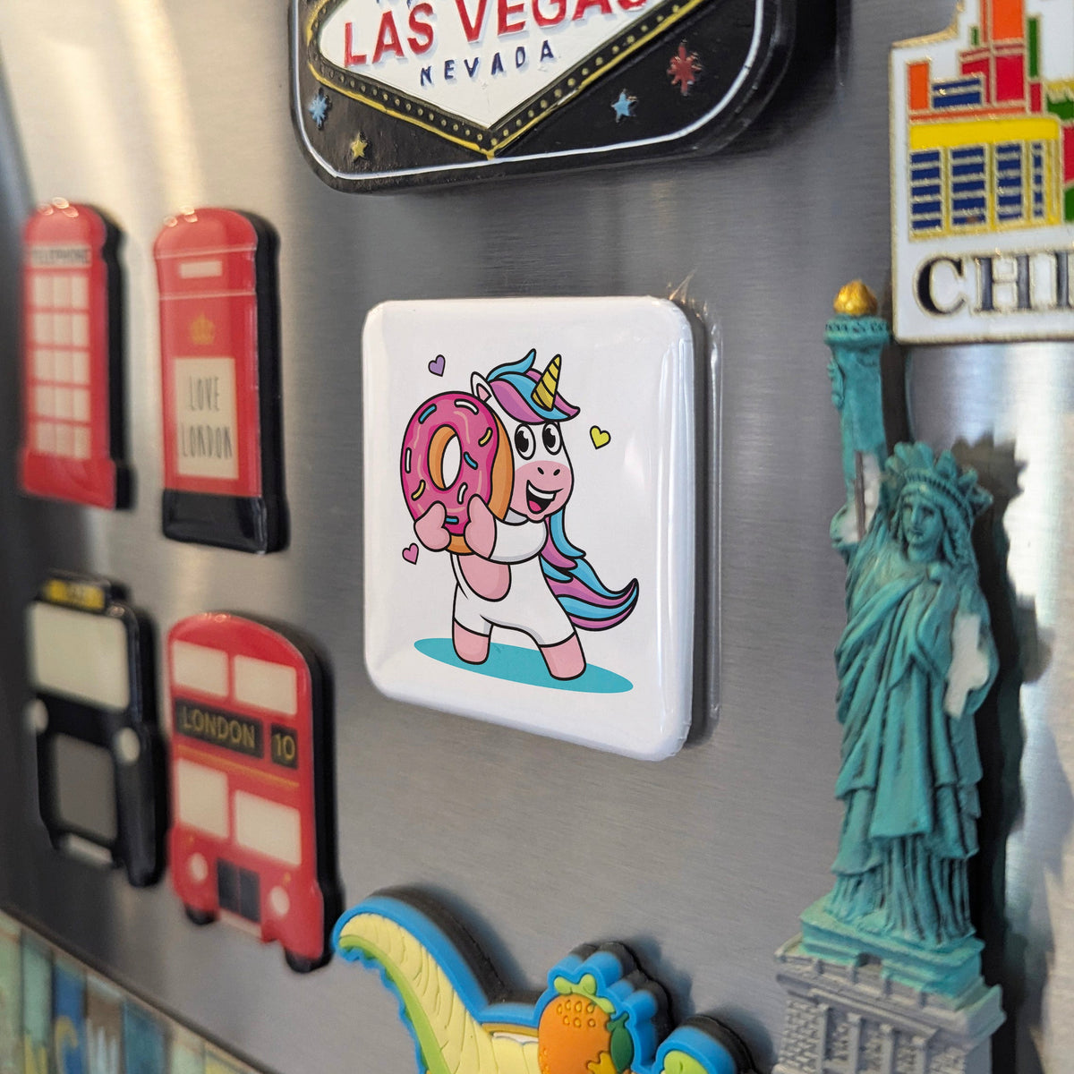 Donut Unicorn Magnet | Sprinkled with Magic | 2×2 | Made in Canada - PhiloPerse