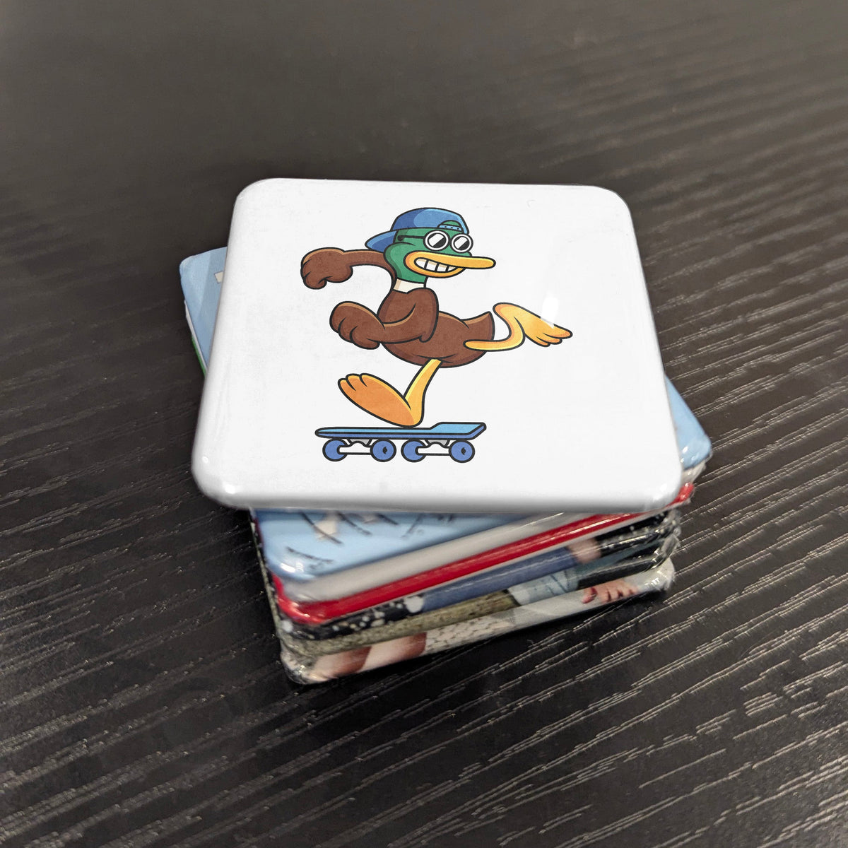 Duck Skateboarding Magnet | Waddle & Roll | 2×2 | Made in Canada - PhiloPerse