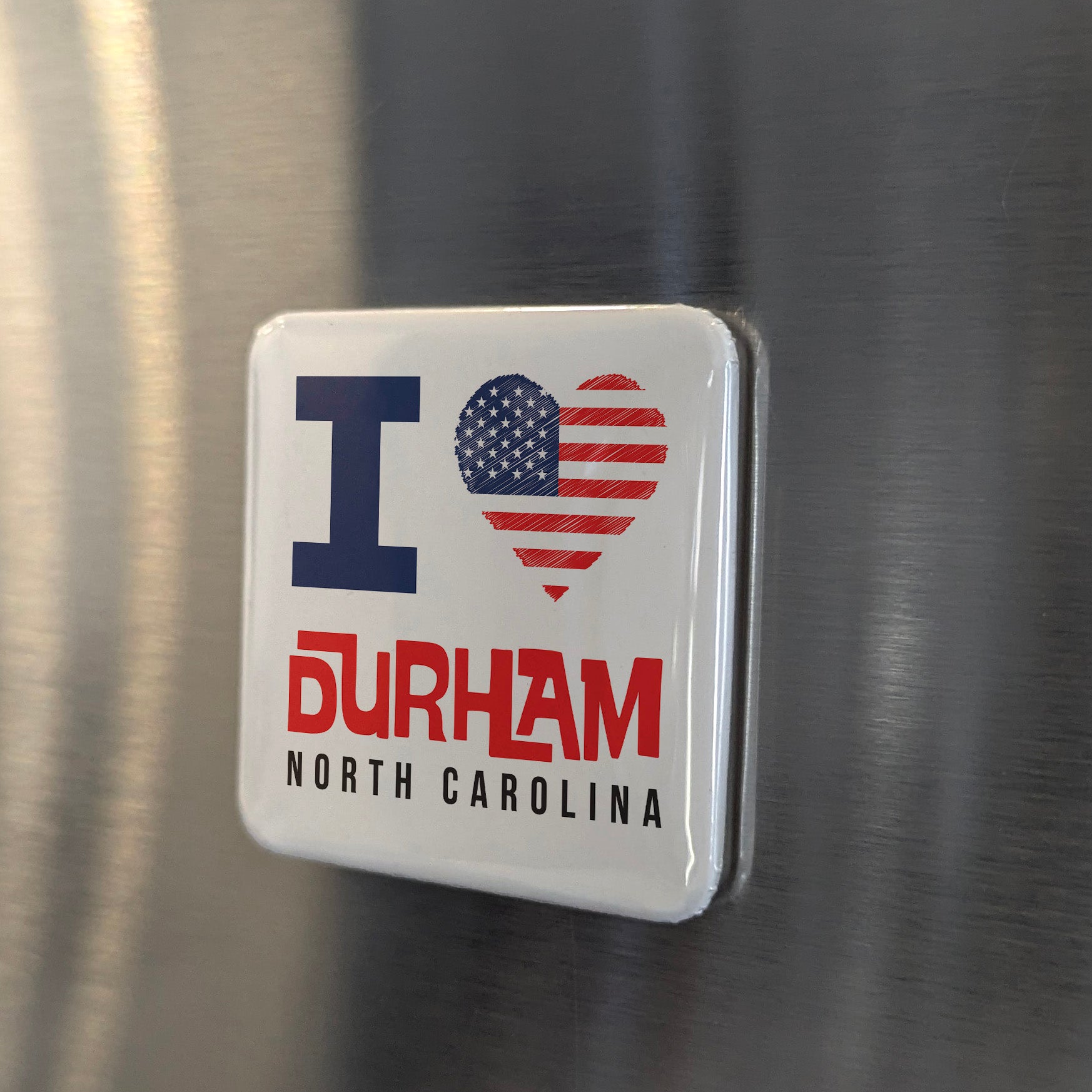 Durham North Carolina Magnet | Bull City | 2×2 | Made in Canada - PhiloPerse
