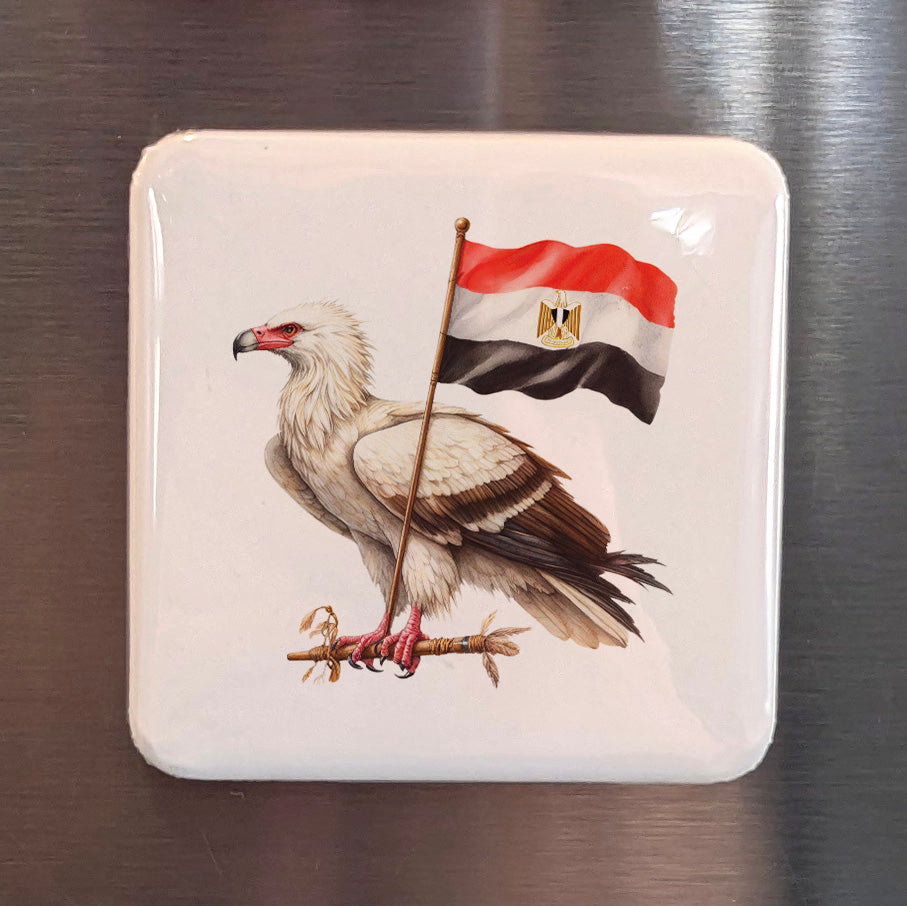 Egypt Africa Magnet | Egyptian Vulture Sacred Bird of the Pharaohs | 2x2 | Made in Canada