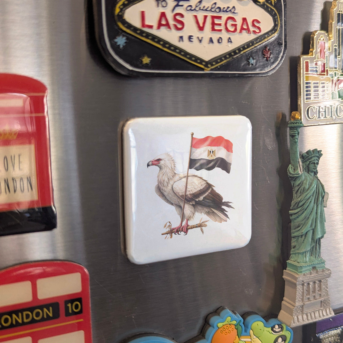 Egypt Africa Magnet | Egyptian Vulture Sacred Bird of the Pharaohs | 2x2 | Made in Canada