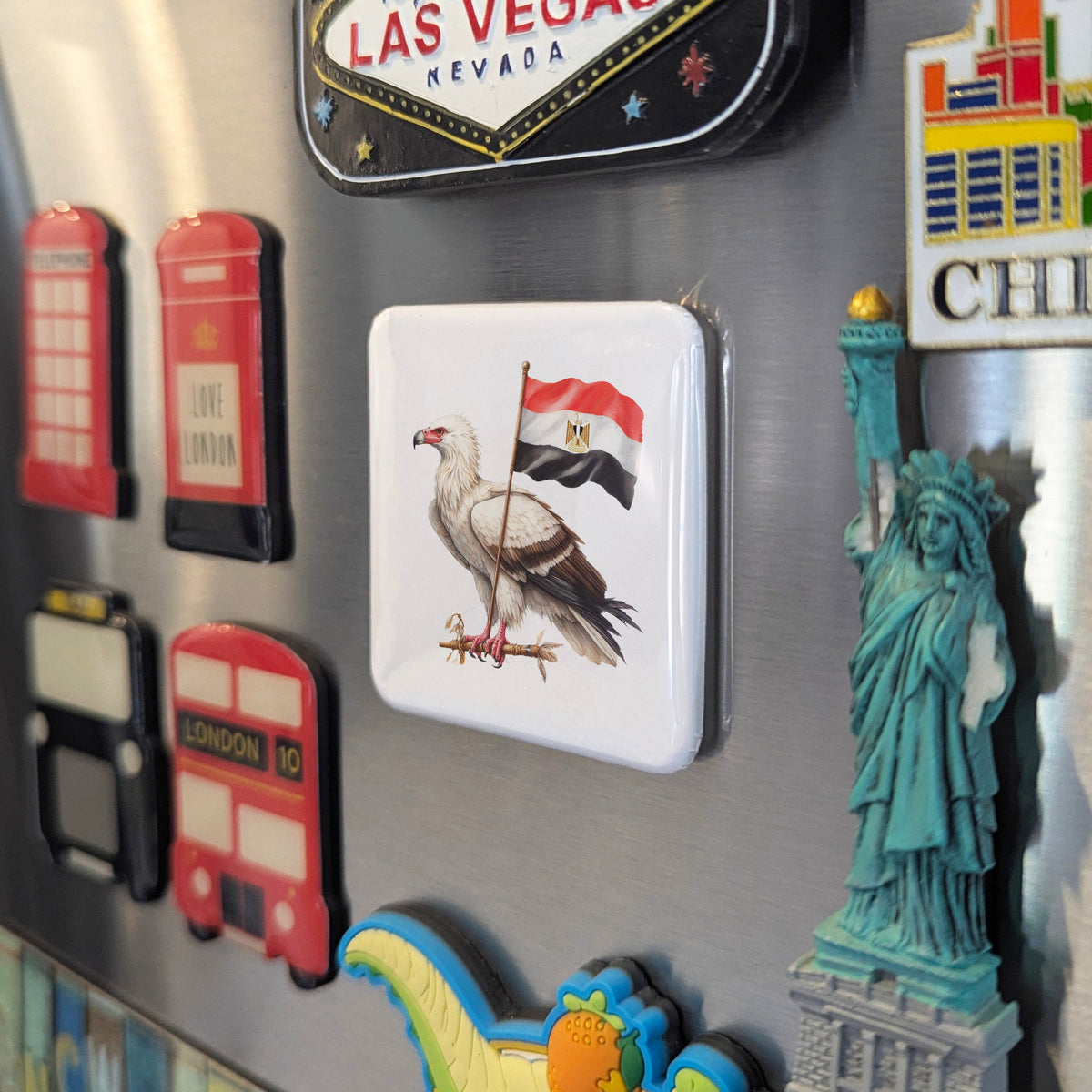 Egypt Africa Magnet | Egyptian Vulture Sacred Bird of the Pharaohs | 2x2 | Made in Canada