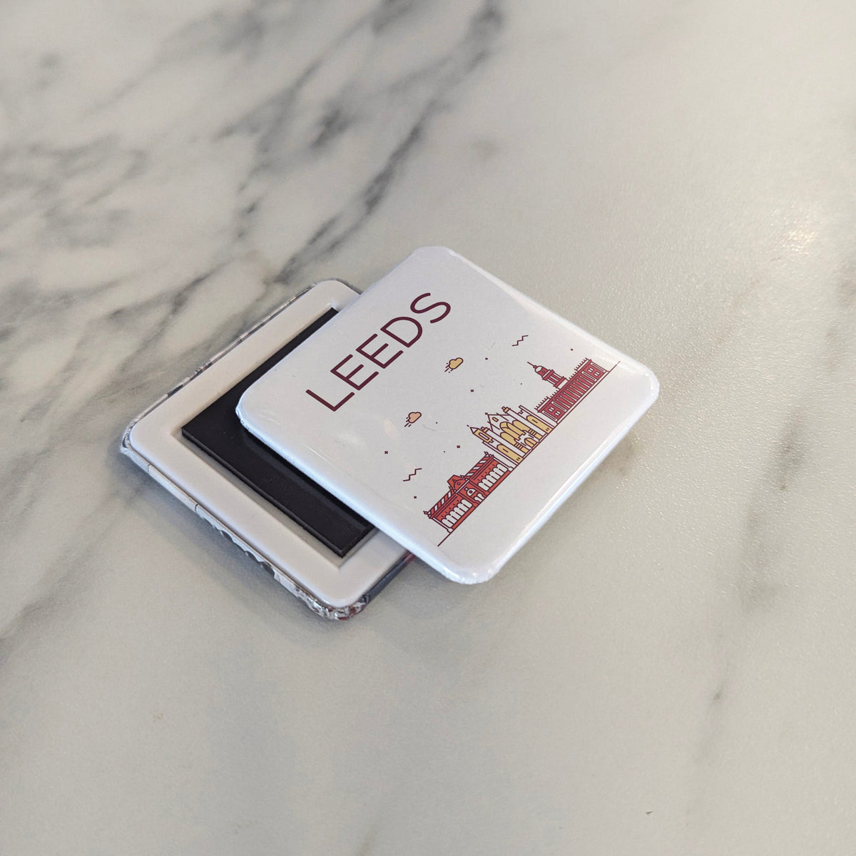 Leeds England Magnet | Powerhouse of the West Yorkshire Pennines | 2x2 | Made in Canada