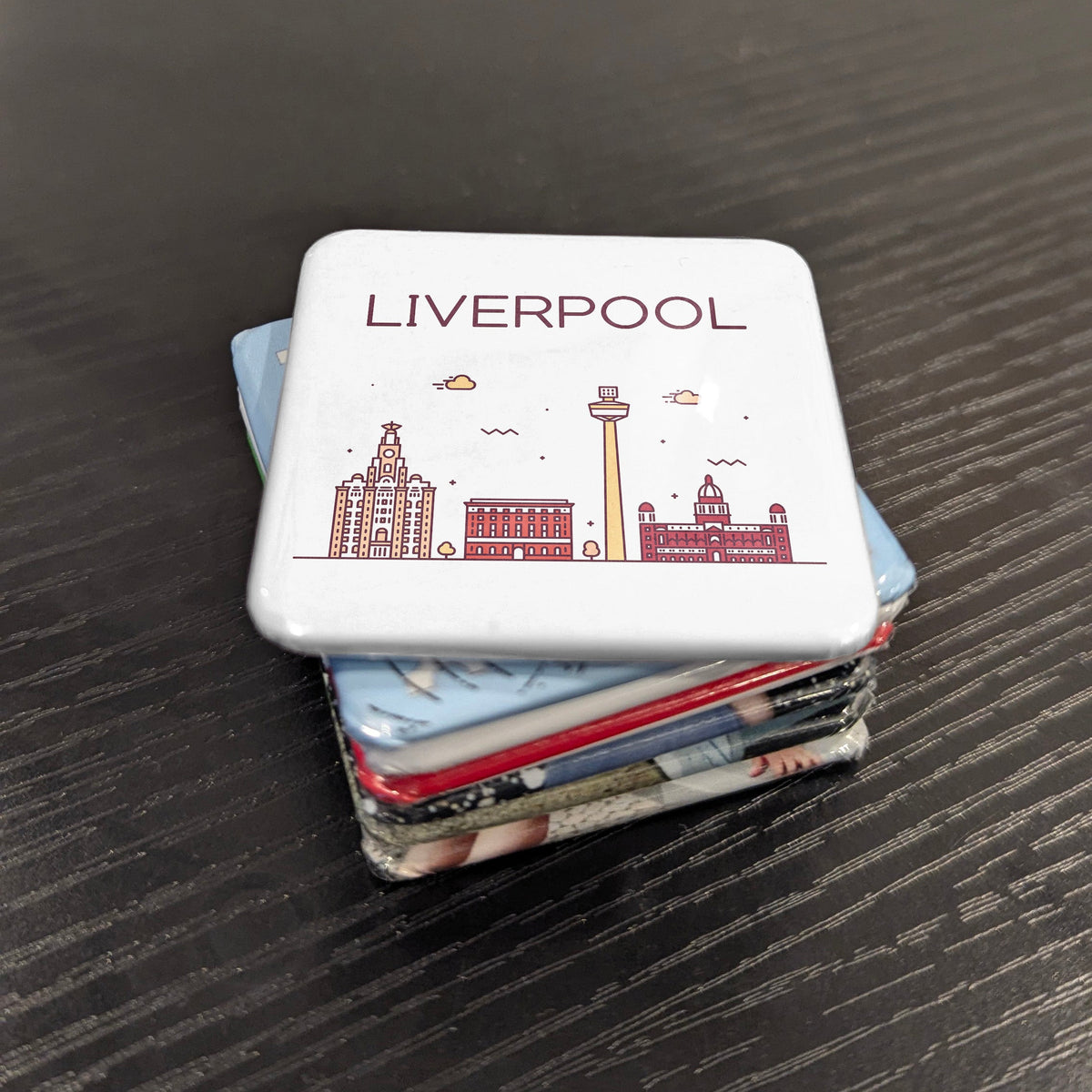 Liverpool England Magnet | Mersey Waterfront City of the Beatles and the Liver Bird | 2x2 | Made in Canada