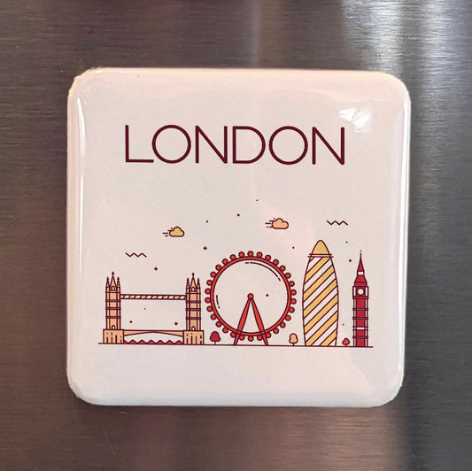 London England Magnet | Big Ben Capital of the Thames and the British Empire | 2x2 | Made in Canada - PhiloPerse