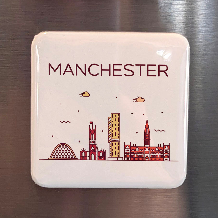 Manchester England Magnet | Cottonopolis and Music Capital of the Industrial North | 2x2 | Made in Canada