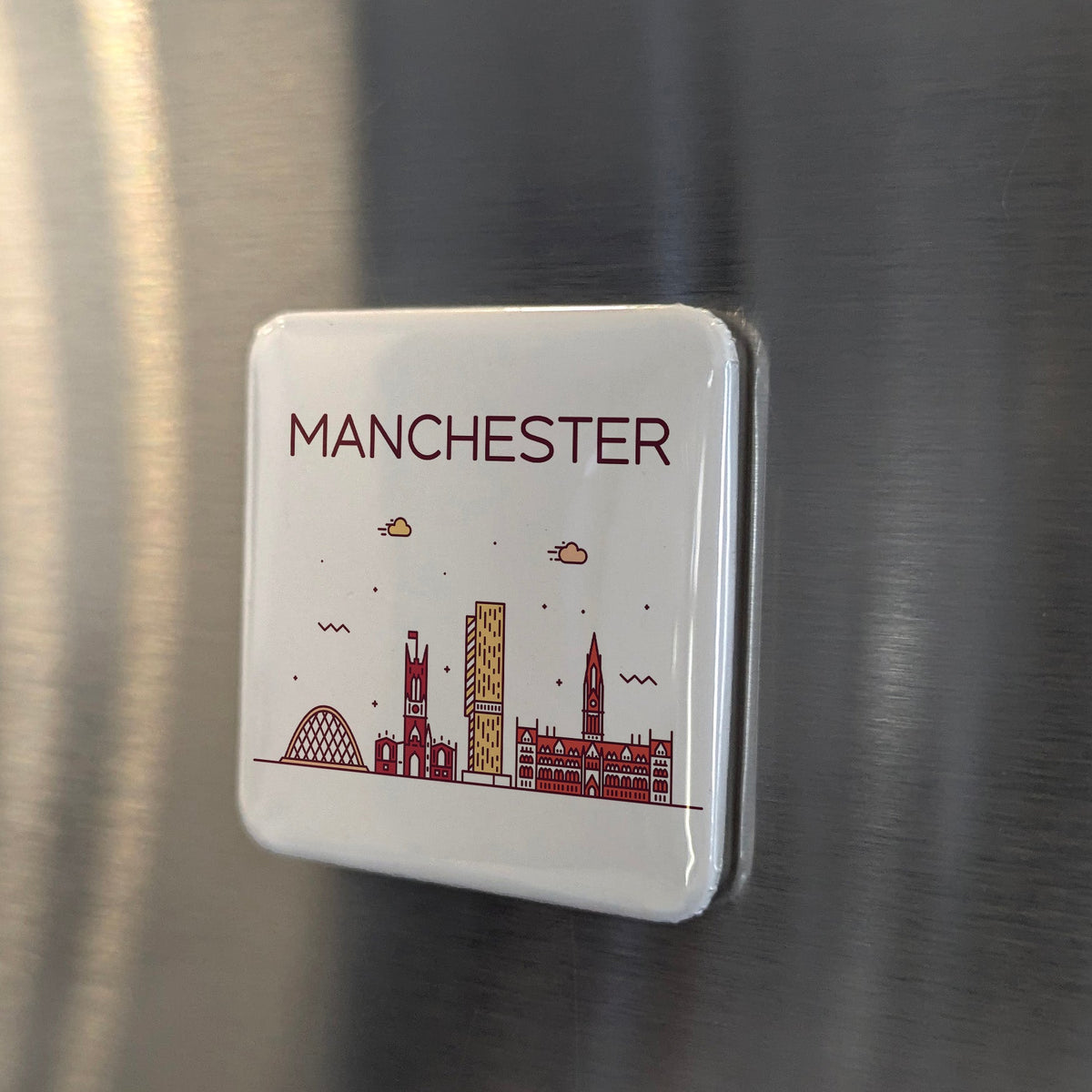 Manchester England Magnet | Cottonopolis and Music Capital of the Industrial North | 2x2 | Made in Canada