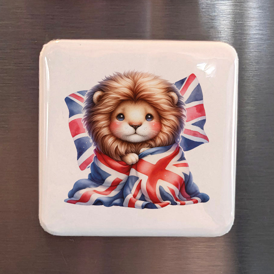 England Magnet | Three Lions of the English Royal Standard | 2x2 | Made in Canada