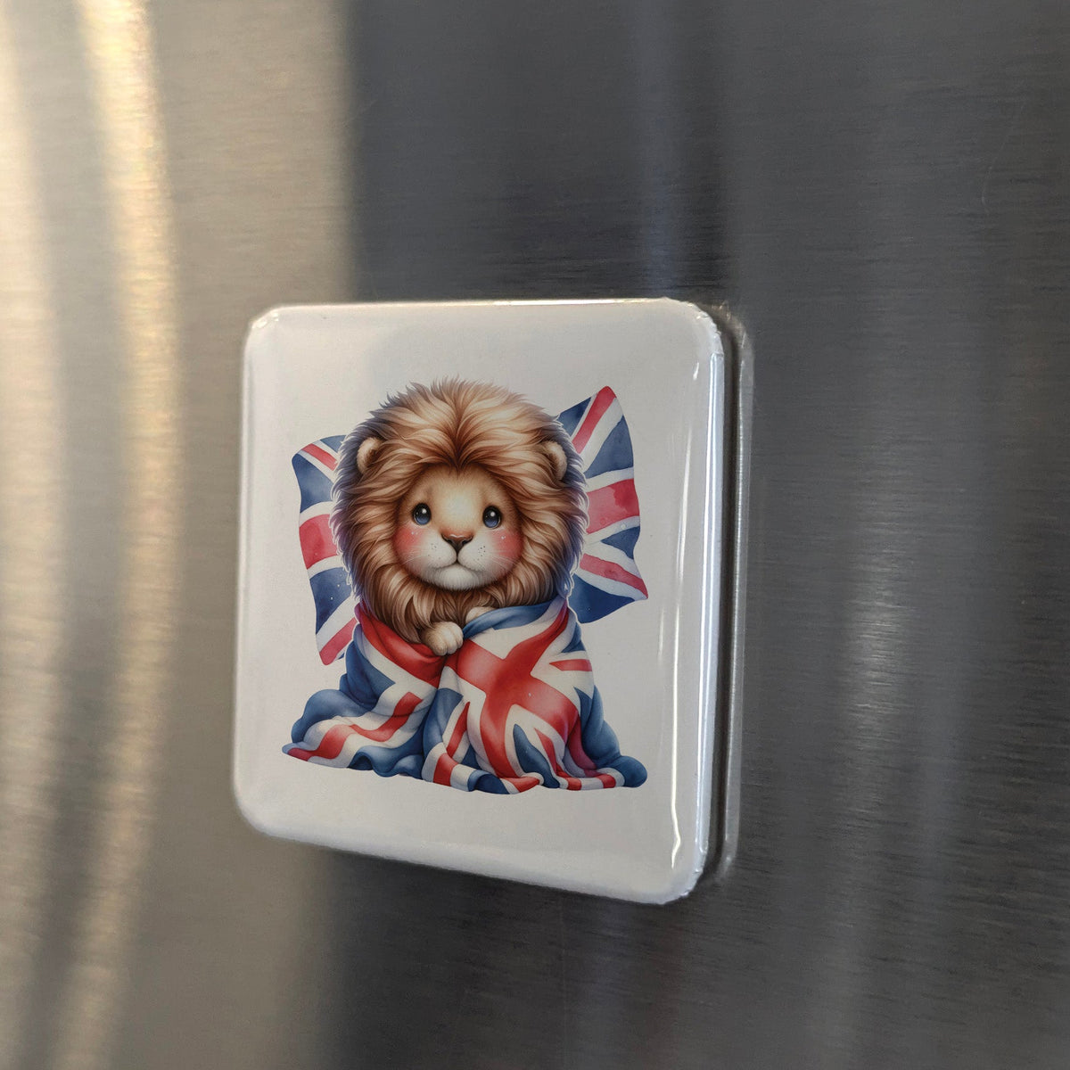 England Magnet | Three Lions of the English Royal Standard | 2x2 | Made in Canada