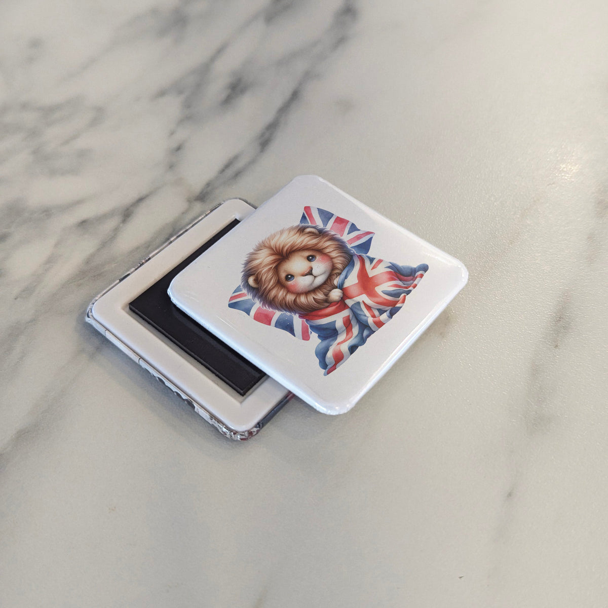 England Magnet | Three Lions of the English Royal Standard | 2x2 | Made in Canada