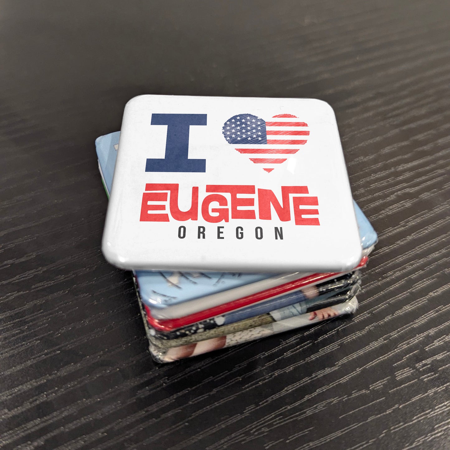 Eugene Oregon Magnet | Emerald City | 2×2 | Made in Canada - PhiloPerse