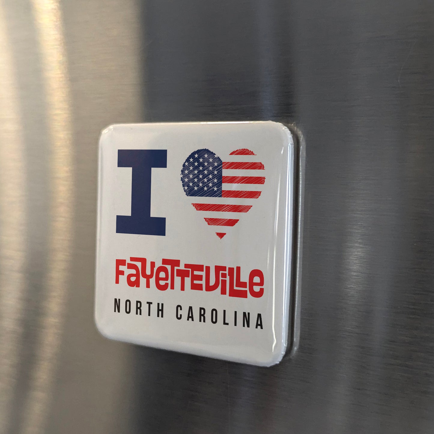 Fayetteville North Carolina Magnet | Dogwood City | 2×2 | Made in Canada - PhiloPerse