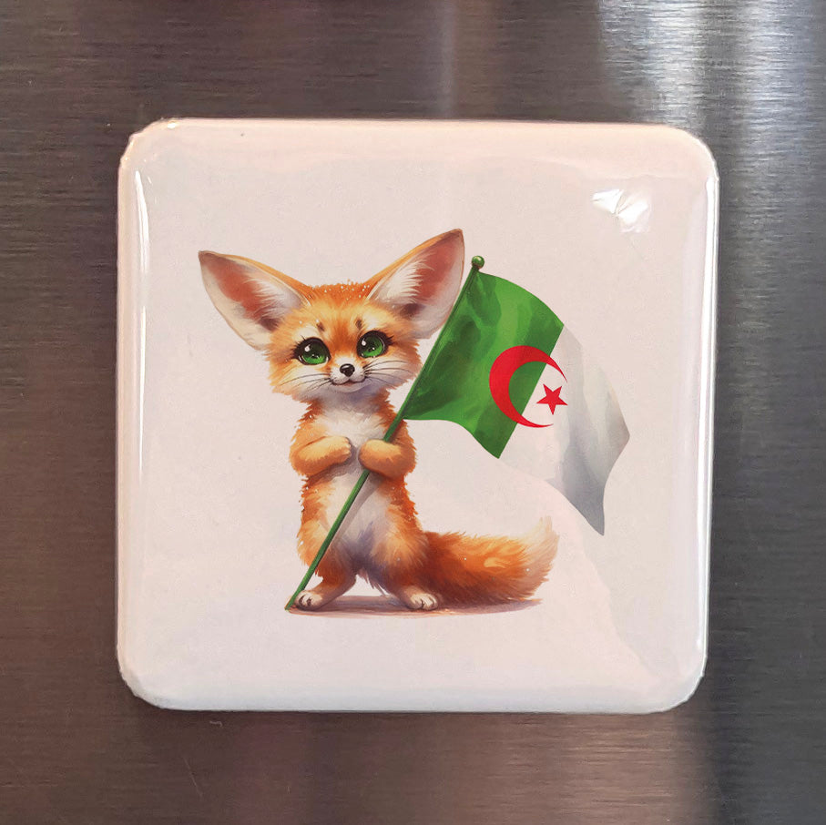 Algeria Africa Magnet | Fennec Fox of the Sahara | 2x2 | Made in Canada
