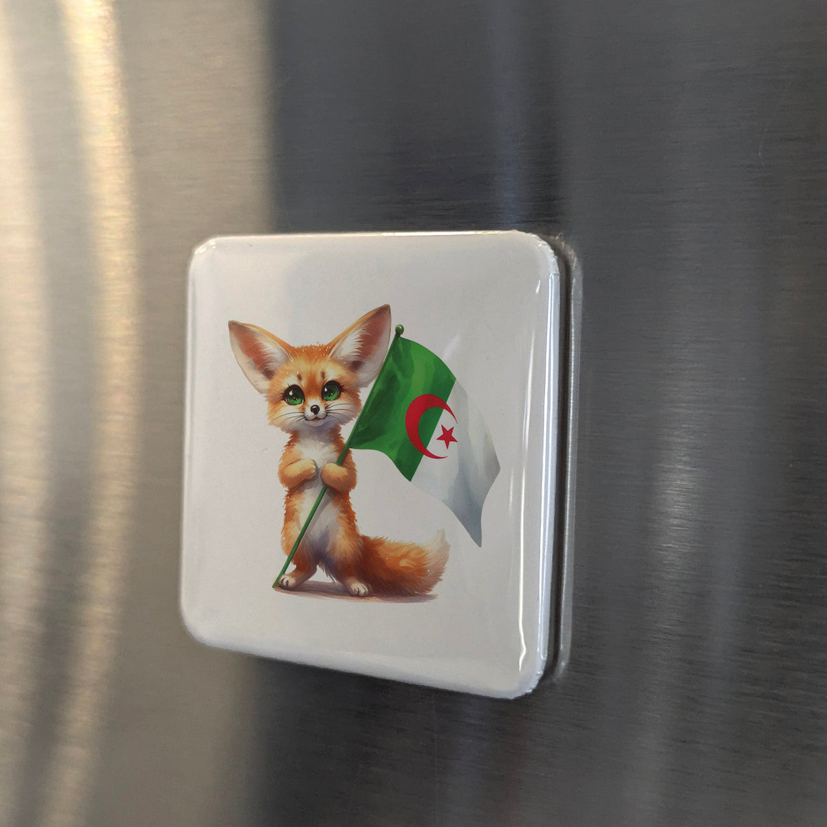 Algeria Africa Magnet | Fennec Fox of the Sahara | 2x2 | Made in Canada