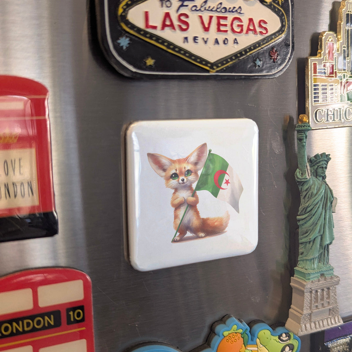 Algeria Africa Magnet | Fennec Fox of the Sahara | 2x2 | Made in Canada