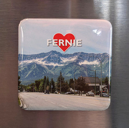 Fernie British Columbia Magnet | Elk Valley Powder Town | 2x2 | Made in Canada - PhiloPerse