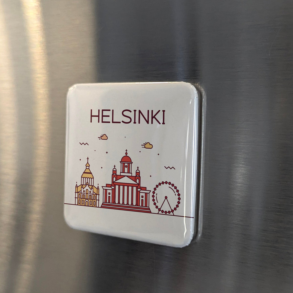 Helsinki Finland Magnet | Daughter of the Baltic on the Gulf of Finland | 2x2 | Made in Canada
