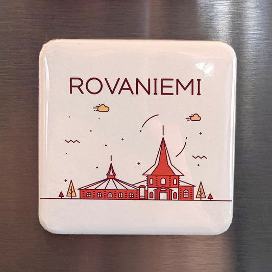 Rovaniemi Finland Magnet | Arctic Circle Gateway and Official Hometown of Santa Claus | 2x2 | Made in Canada - PhiloPerse