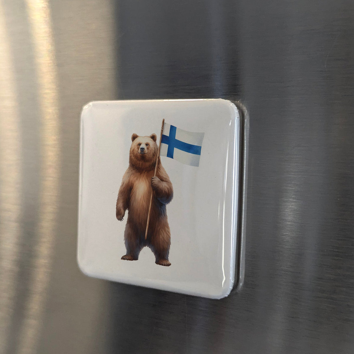 Finland Magnet | Brown Bear of the Boreal Forests and Finnish National Identity | 2x2 | Made in Canada