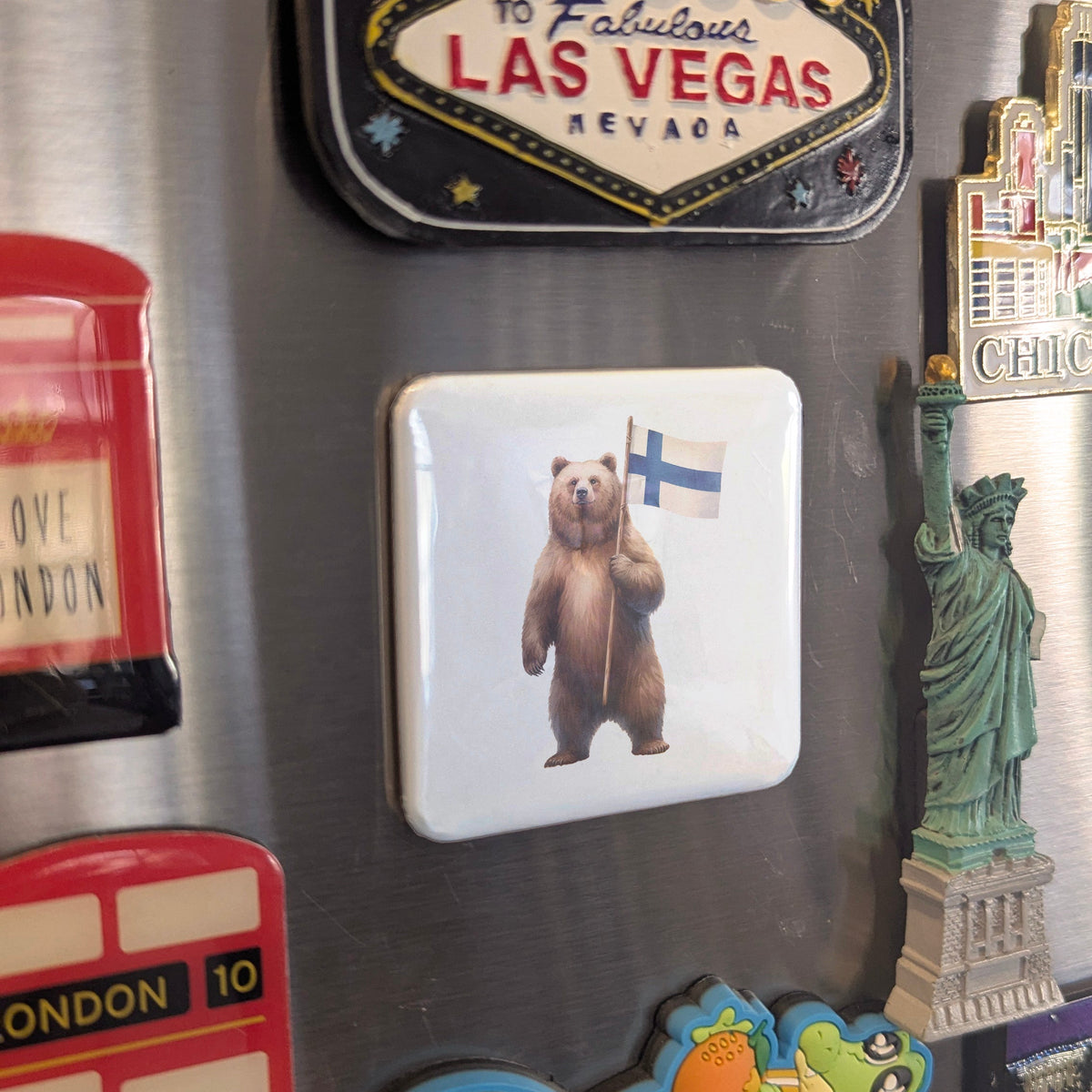 Finland Magnet | Brown Bear of the Boreal Forests and Finnish National Identity | 2x2 | Made in Canada