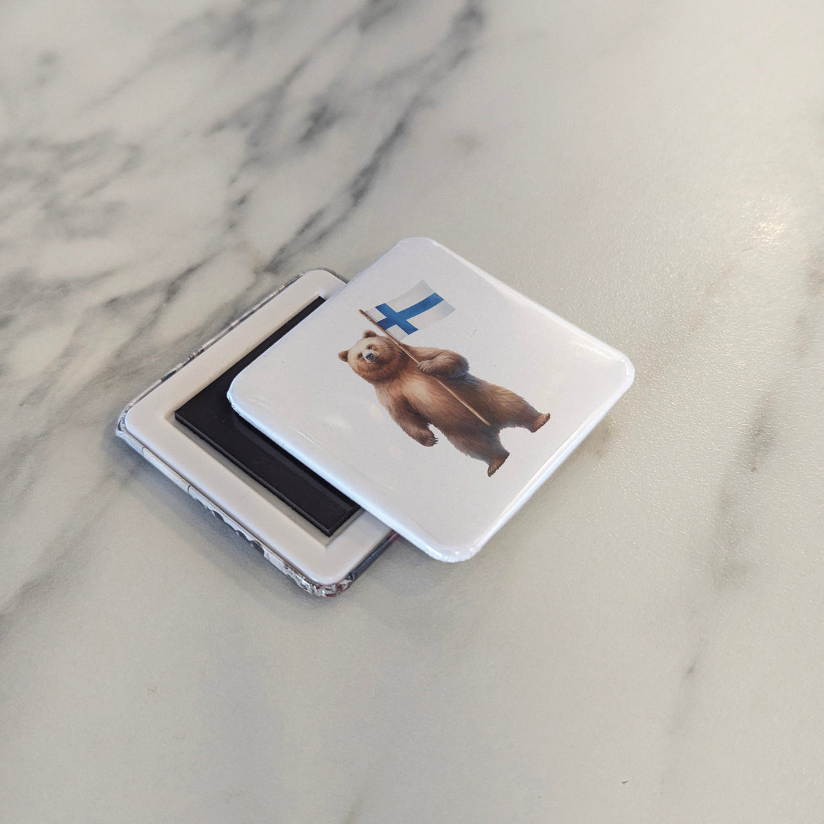 Finland Magnet | Brown Bear of the Boreal Forests and Finnish National Identity | 2x2 | Made in Canada