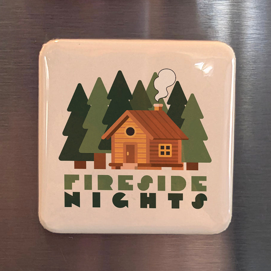 Fireside Nights Fridge Magnet - PhiloPerse