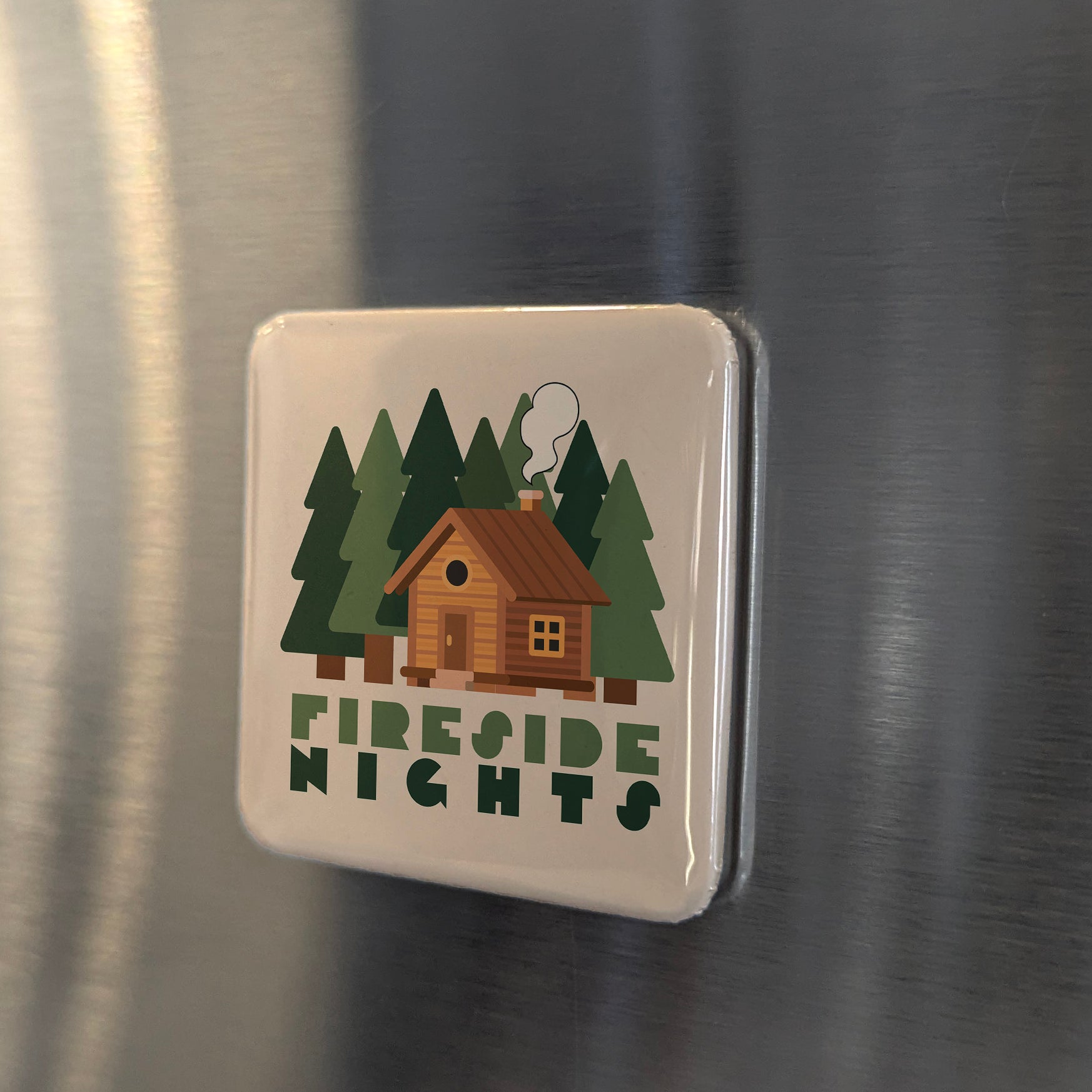 Fireside Nights Fridge Magnet - PhiloPerse