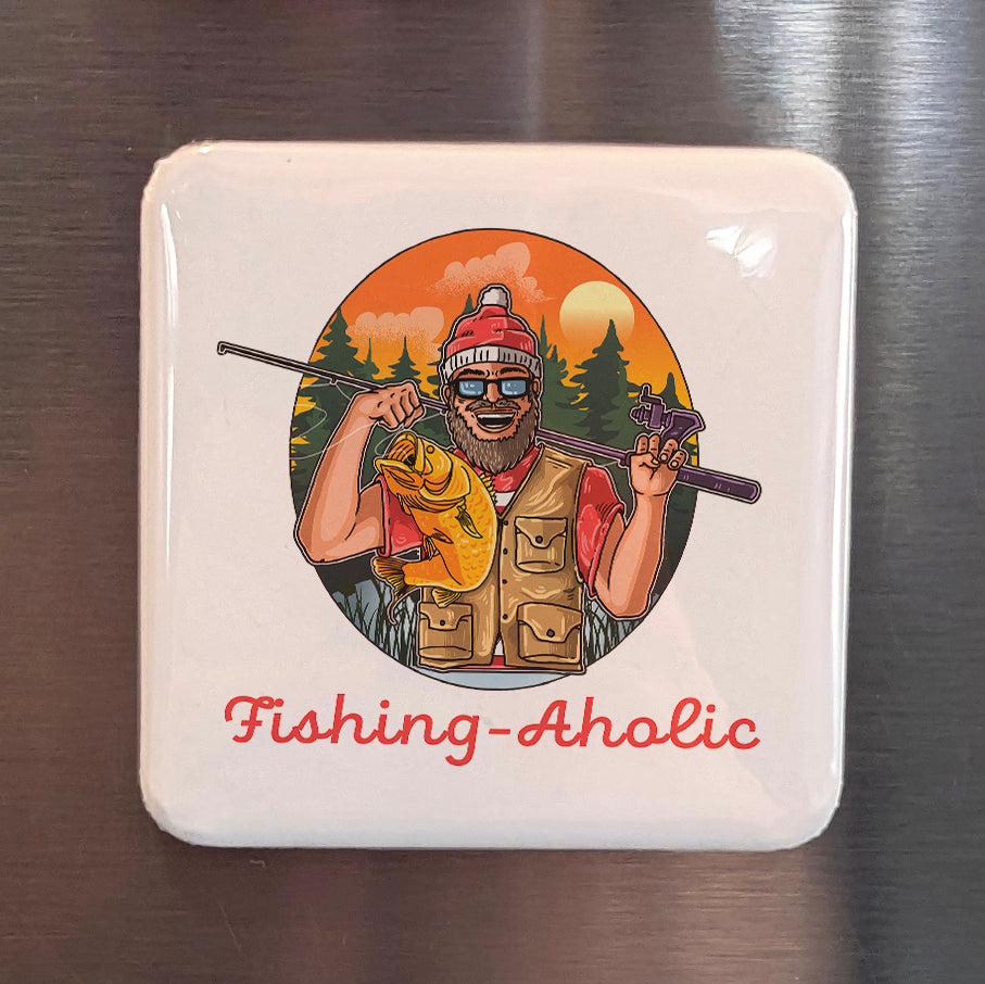 Fishing-Aholic Fridge Magnet - PhiloPerse