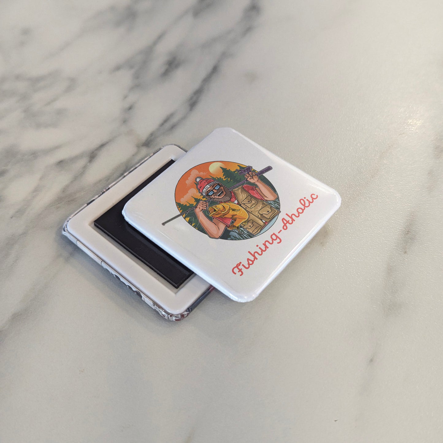 Fishing-Aholic Fridge Magnet - PhiloPerse