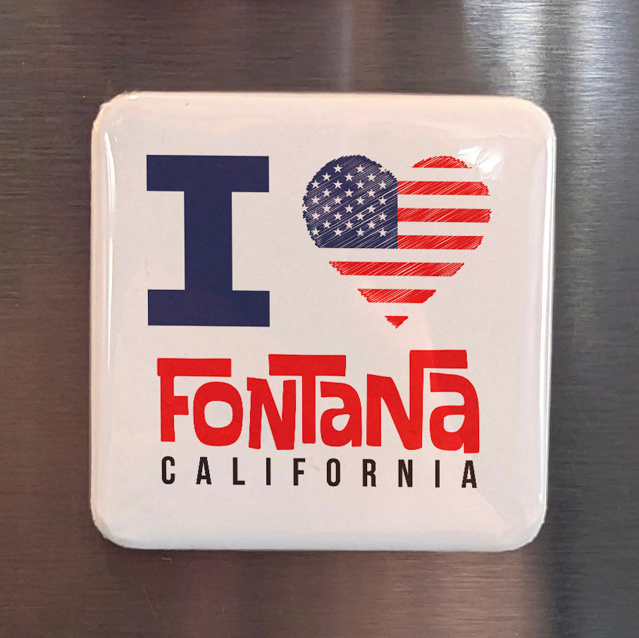 Fontana California Magnet | Motor City West | 2×2 | Made in Canada - PhiloPerse