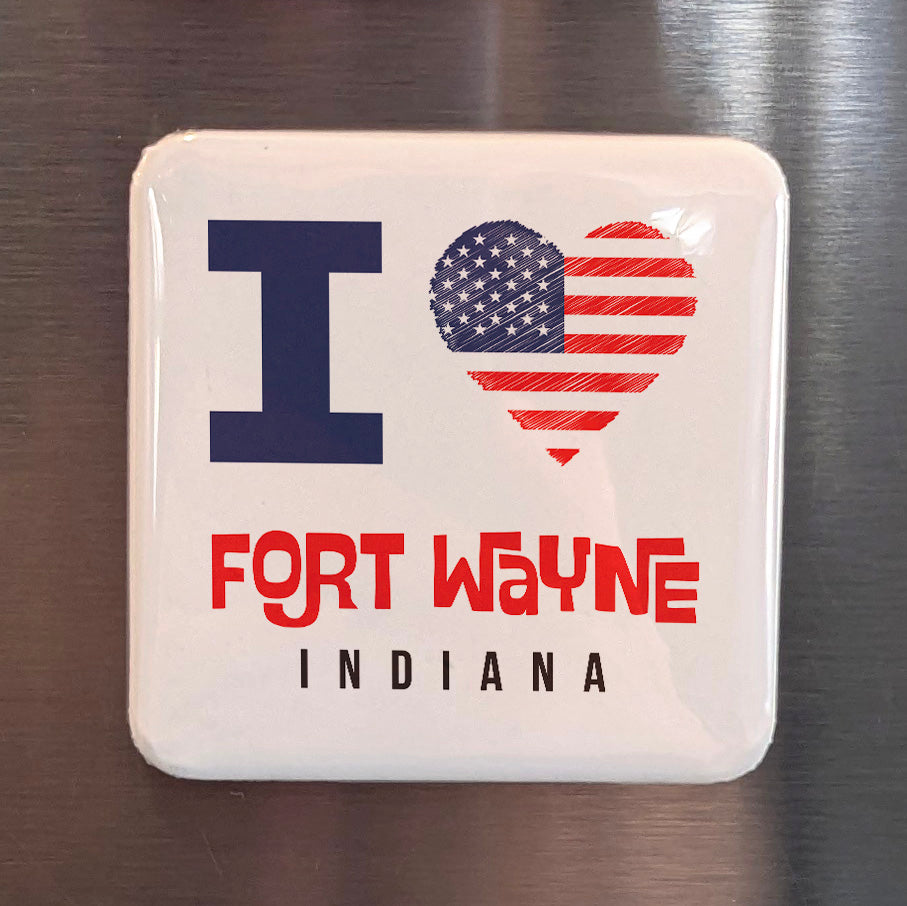 Fort Wayne Indiana Magnet | Summit City | 2×2 | Made in Canada - PhiloPerse
