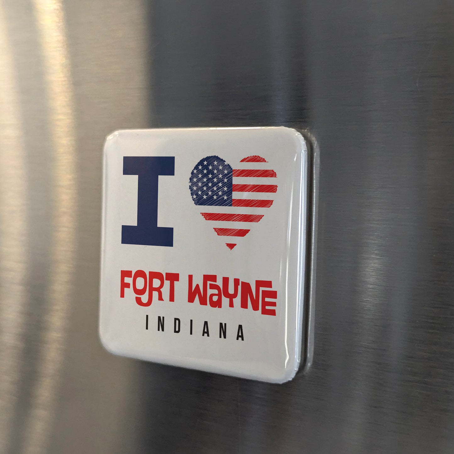 Fort Wayne Indiana Magnet | Summit City | 2×2 | Made in Canada - PhiloPerse