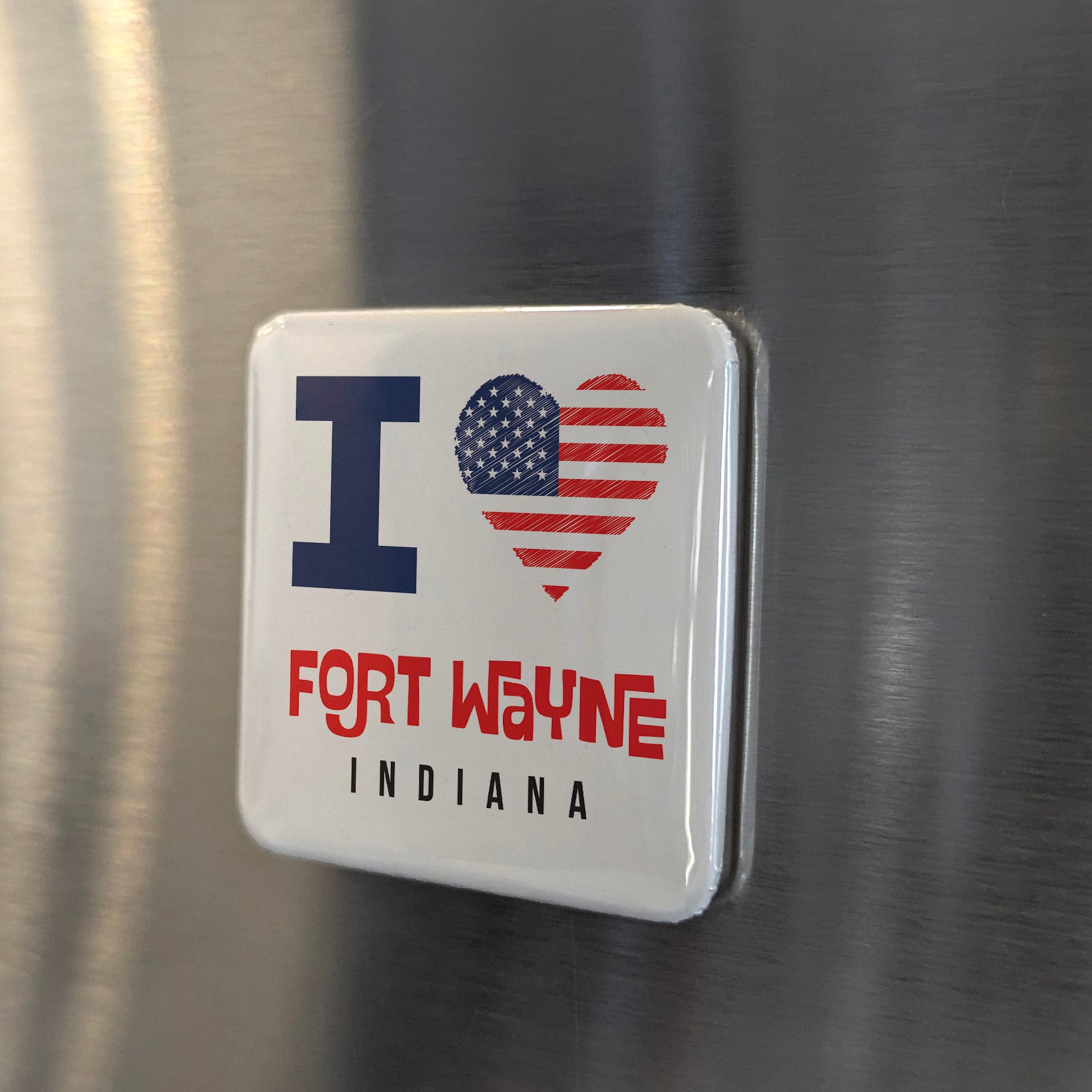 Fort Wayne Indiana Magnet | Summit City | 2×2 | Made in Canada - PhiloPerse