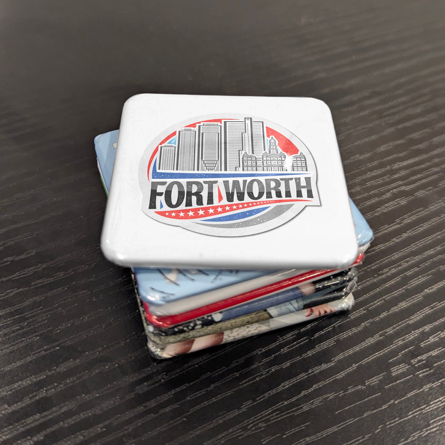 Fort Worth Texas Magnet | Cowtown Skyline | 2×2 | Made in Canada - PhiloPerse
