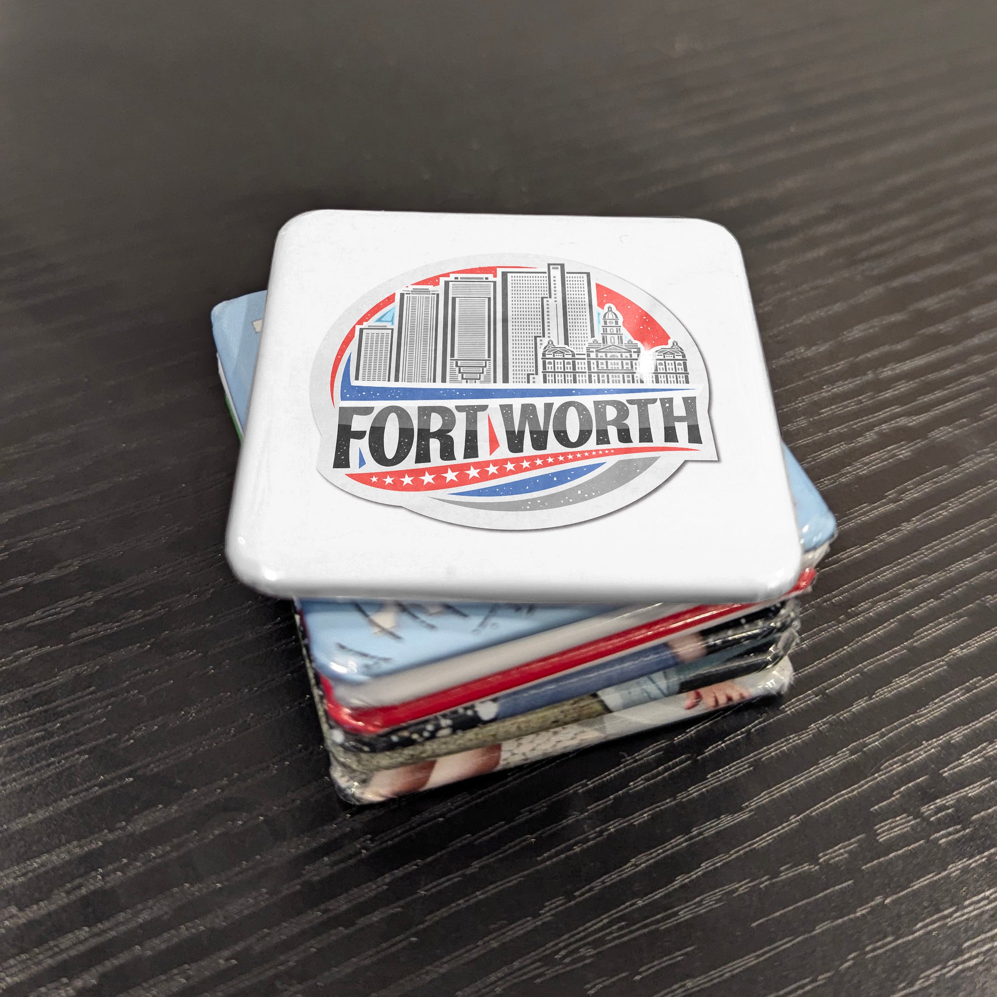 Fort Worth Texas Magnet | Cowtown Skyline | 2×2 | Made in Canada - PhiloPerse